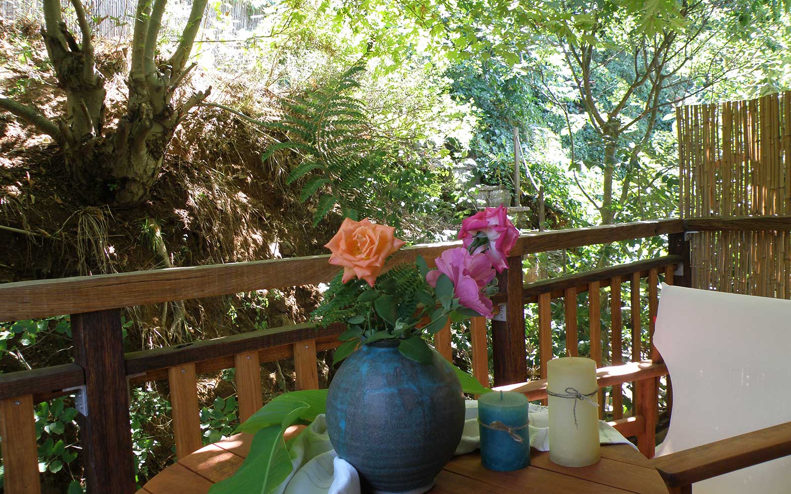 Villa Dimitra στη Θάσο - Μπαλκόνι με θέα στον κήπο